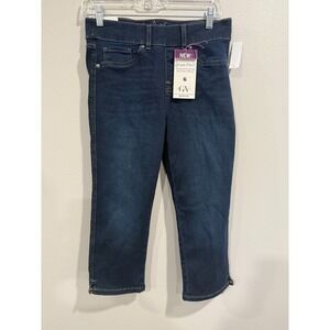 Gloria Vanderbilt Capri Jeans Women Size 4P Blue Denim Shape Effect High Waisted